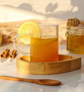 this image is showing the ginger turmeric tea detox remedies