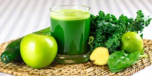 we use apple ,cucumber and mint juice for making green smooth drink