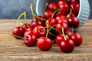 this image is showing the cherries foods for glowing skin