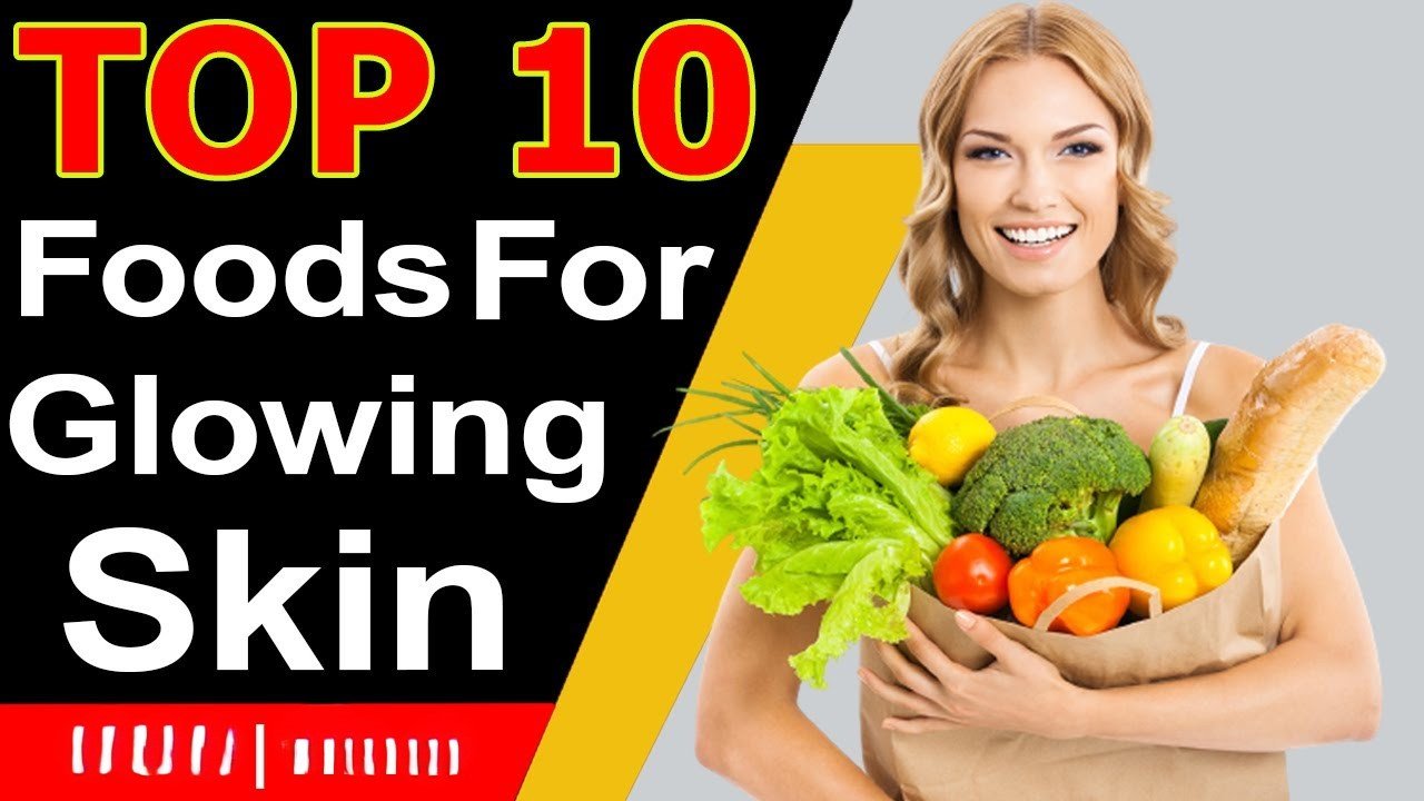 this image is showing the foods for glowing skin