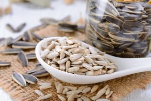 this image is showing the sunflower seeds for glowing skin